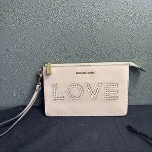 Michael Kors Medium Leather Gusset Wristlet